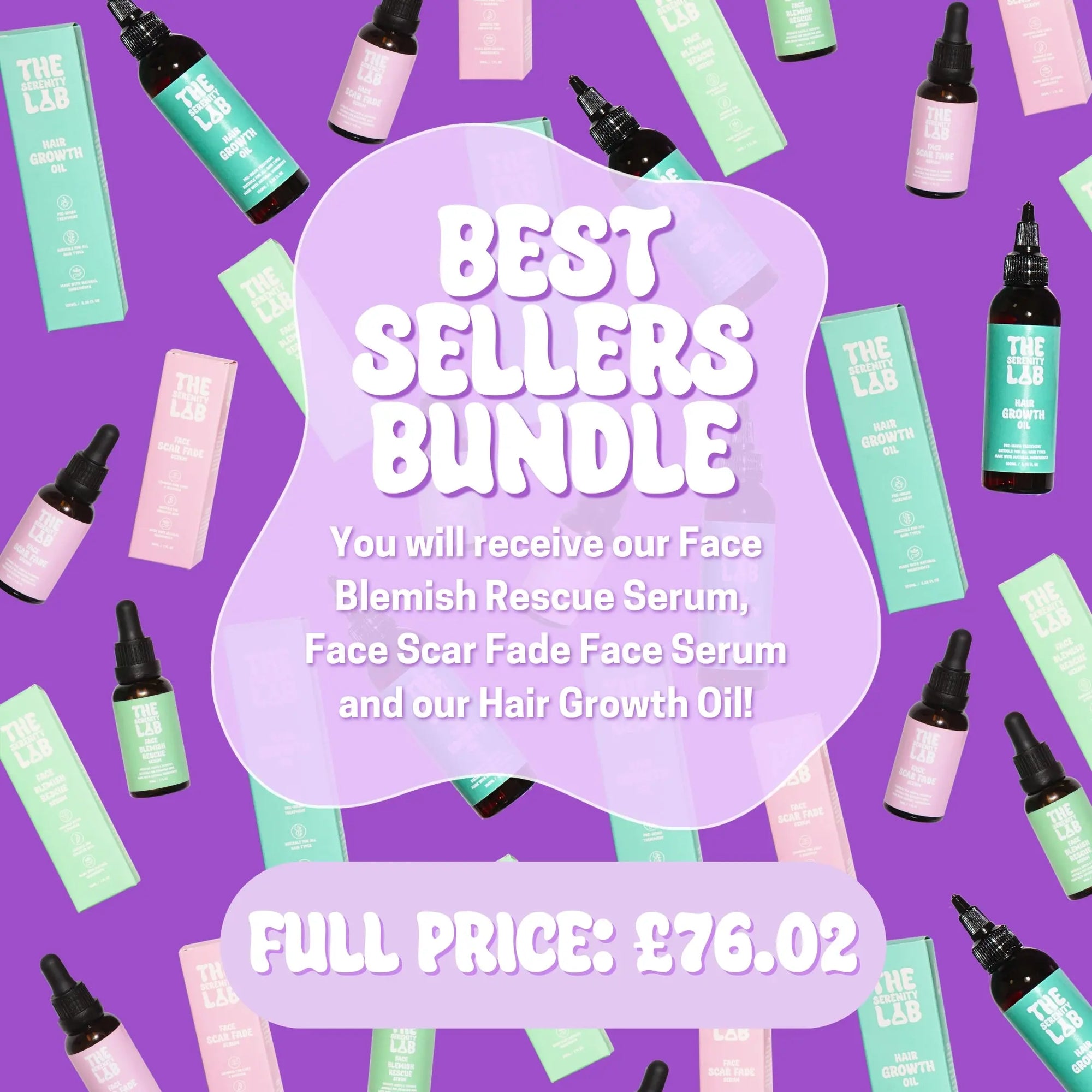 Best Sellers Skin & Hair Bundle (VALUE: £76) The Serenity Lab