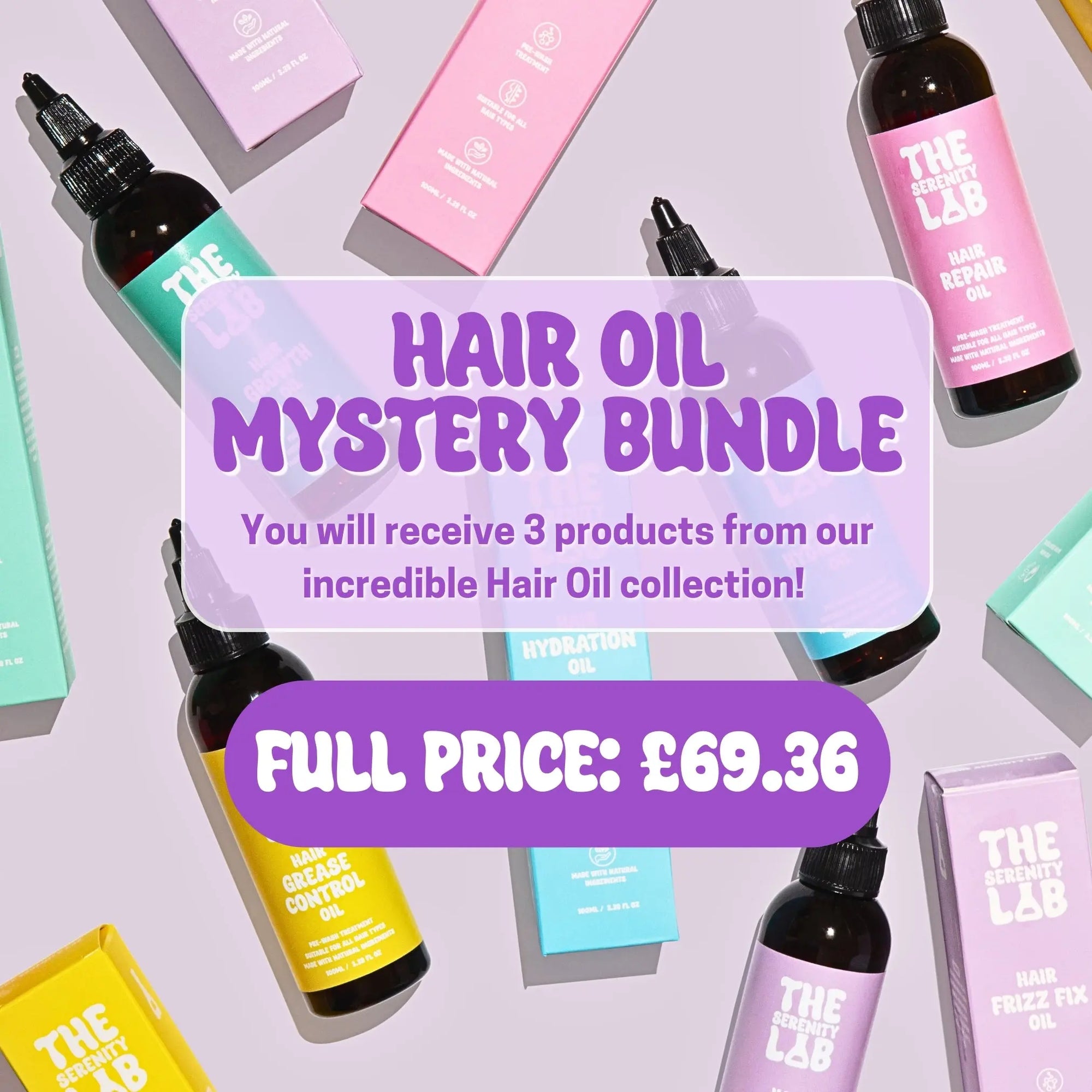 Mystery Hair Oil Bundle (VALUE: £69) The Serenity Lab