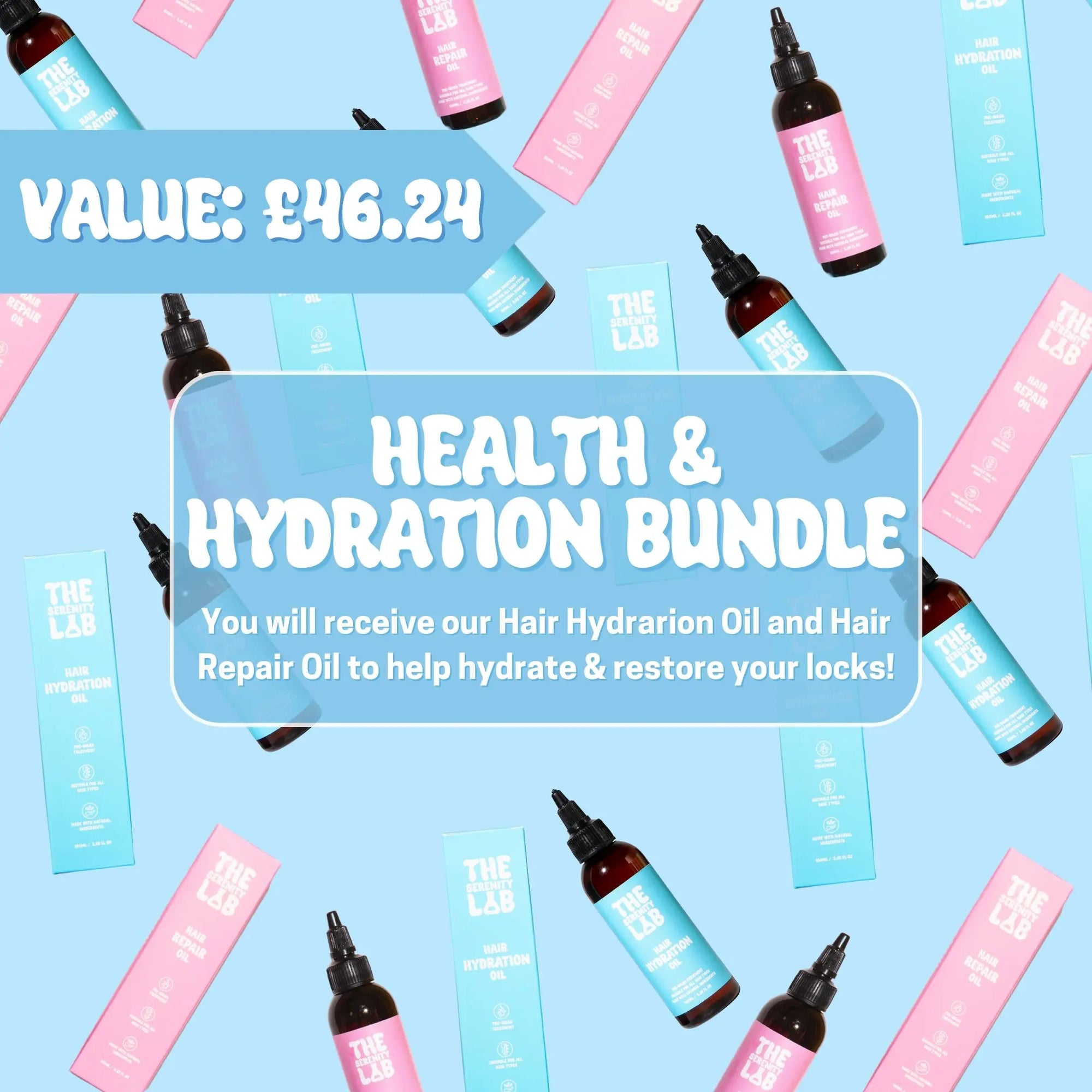 Health & Hydration Hair Bundle (VALUE: £46) The Serenity Lab