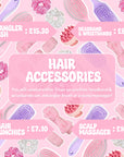 Hair Accessory (LIMITED) - Scrunchie Trio, Headband & Wristbands, Scalp Massager or Detangling Brush