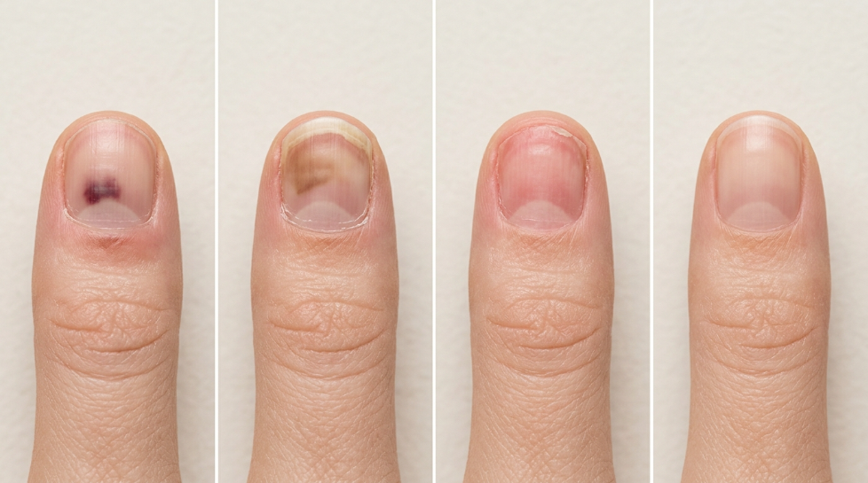 5 stages of losing a fingernail from injury to new nail growth