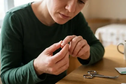 Fingernail falling off but still attached to the nail bed