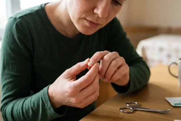 Fingernail falling off but still attached to the nail bed