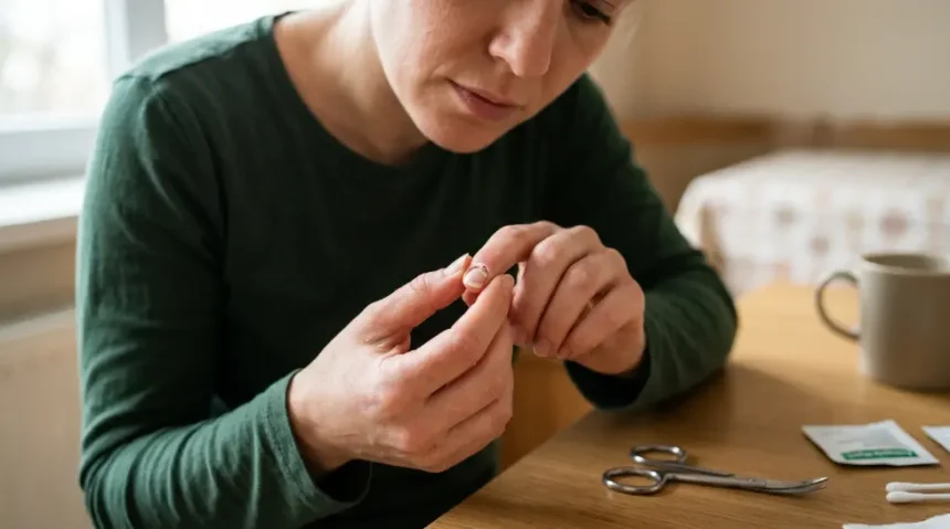 Fingernail falling off but still attached to the nail bed