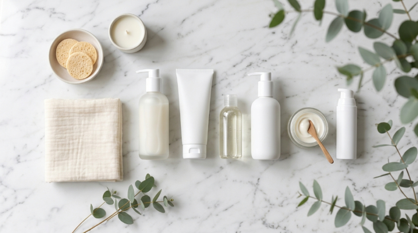 Gentle cleansers and skincare products for tretinoin-treated skin