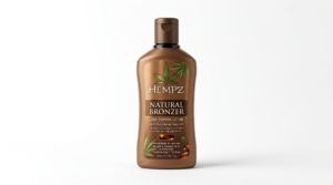 Hempz Natural Bronzer tanning lotion bottle displayed on a clean white background.