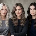 Best cool hair colors for pale skin and blue eyes, including icy platinum, mushroom brown, and cool espresso.
