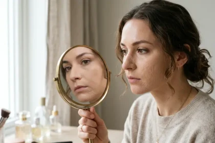 Makeup Is Separating on Face around the nose, cheeks, and forehead