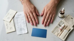 Salon visits and aftercare items that contribute to monthly acrylic nail maintenance costs.