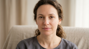 Dry, tight facial skin with mild flaking during chemical peel recovery.