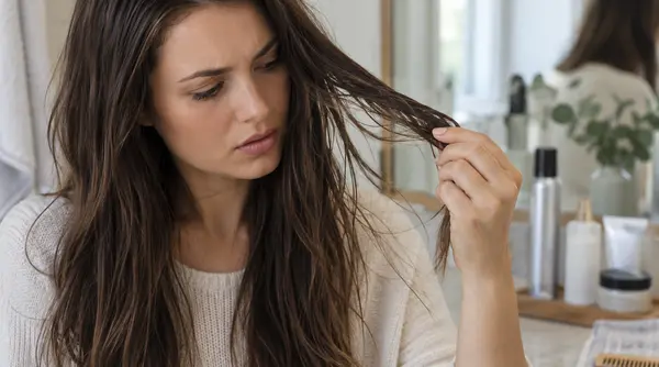 Product buildup leaving hair sticky and difficult to detangle