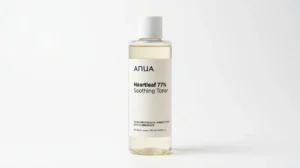 Anua Heartleaf 77 Soothing Toner bottle for sensitive skin