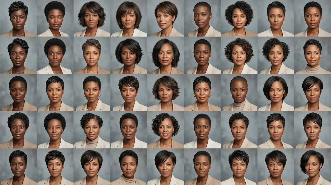 Collection of 35 womens short haircuts ideas for African American women with thinning hair