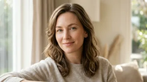 Woman wearing a natural no-makeup makeup look with fresh skin and subtle definition