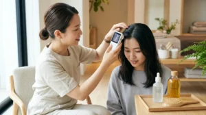 Japanese scalp treatment consultation for creating a more useful scalp care routine.