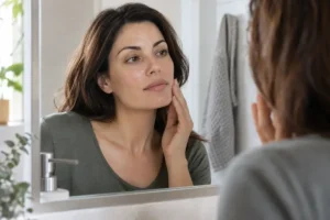 Hormonal changes affecting facial sebum and oily skin