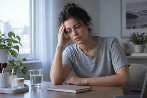 Stress and poor sleep contributing to morning oily skin