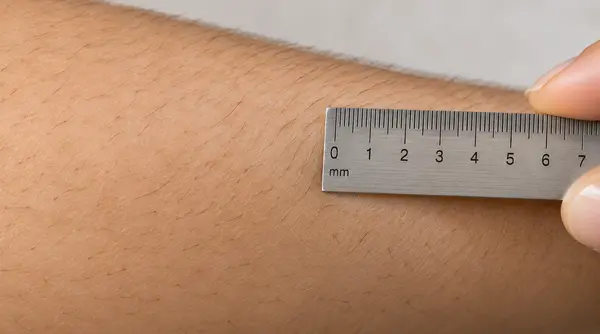 How long is 1/4 inch hair beside a ruler