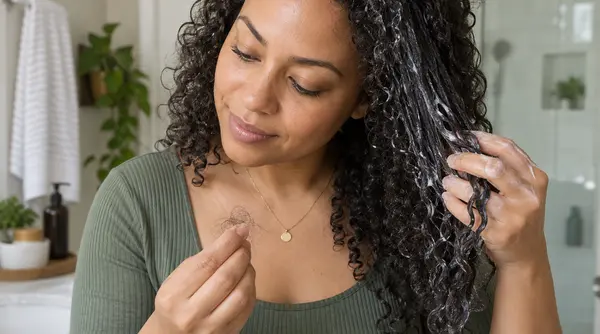 Shed strands trapped within tangled hair