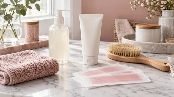 Gentle skin care before a waxing appointment