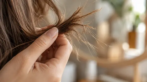 Split hair ends catching and forming small knots