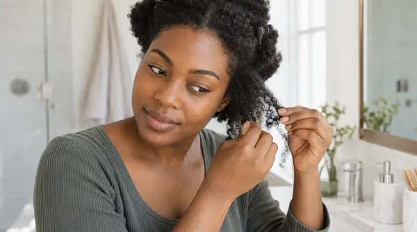 Naturally curly textured hair that is prone to knots