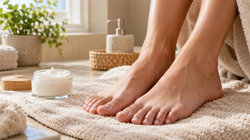 What causes skin to split under toes and how to heal dry cracked skin
